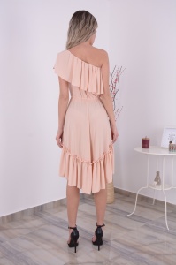 Rochie domnisoare de onoare Bella - Crem - Img 5