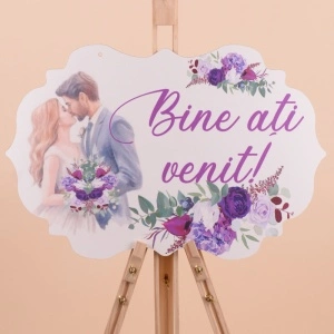 Placuta "Bine ati Venit" - Mov / Miri