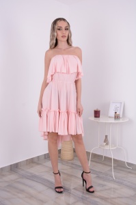 Rochie domnisoare de onoare Bella - Roz Pal - Img 2