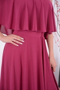 Rochie lunga domnisoare de onoare Eliza Magenta - Img 4