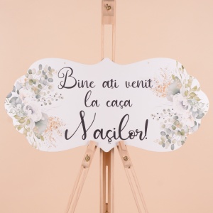 Placuta Mare "Bine ati venit la casa Nasilor" - Negru