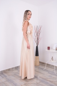 Rochie domnisoare de onoare Katarina - Crem - Img 2