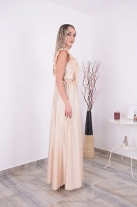 Rochie domnisoare de onoare Katarina - Crem - Img 2
