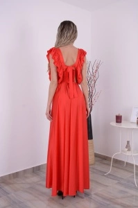 Rochie domnisoare de onoare Katarina - Rosu - Img 3