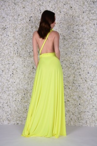 Rochie domnisoare de onoare Versatila Galben Neon - Img 2