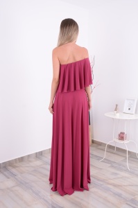 Rochie lunga domnisoare de onoare Eliza Magenta - Img 5