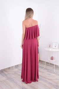 Rochie lunga domnisoare de onoare Eliza Magenta - Img 5
