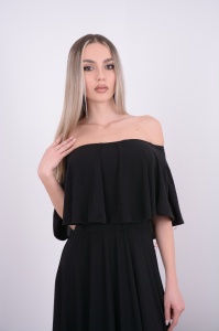 Rochie lunga domnisoare de onoare Eliza Neagra - Img 2
