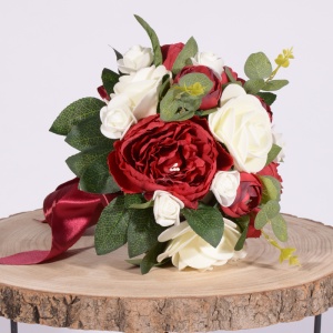 Buchet Bujori - Trandafiri - Bordo - Img 2