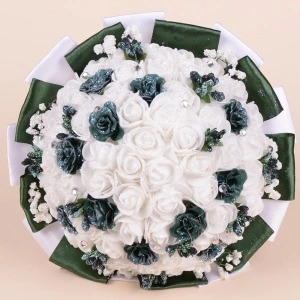 Buchet Trandafiri - Verde - Sclipici