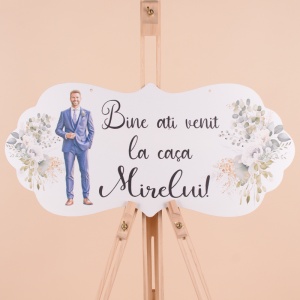 Placuta Mare "Bine ati venit la casa Mirelui" - Negru