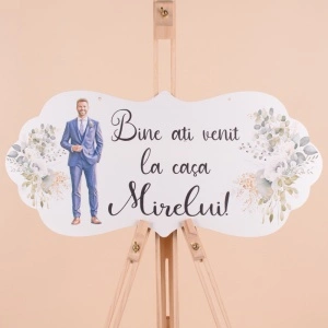 Placuta Mare "Bine ati venit la casa Mirelui" - Negru