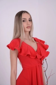 Rochie domnisoare de onoare Gloria - Rosie - Img 2
