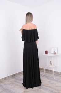 Rochie lunga domnisoare de onoare Eliza Neagra - Img 3