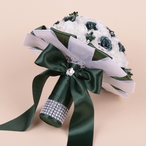 Buchet Trandafiri - Verde - Sclipici - Img 2