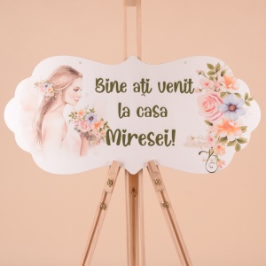 Placuta Mare "Bine ati venit la casa Miresei" - Verde