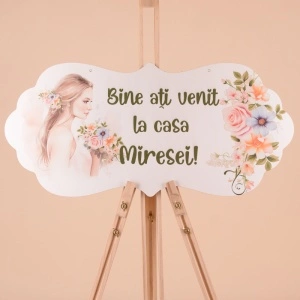 Placuta Mare "Bine ati venit la casa Miresei" - Verde