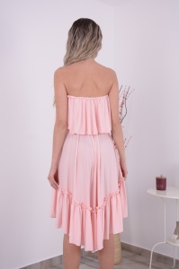 Rochie domnisoare de onoare Bella - Roz Pal - Img 4