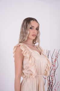 Rochie domnisoare de onoare Katarina - Crem - Img 4
