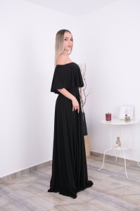 Rochie lunga domnisoare de onoare Eliza Neagra - Img 4