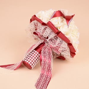 Buchet Trandafiri Mari - Bordo - Img 1
