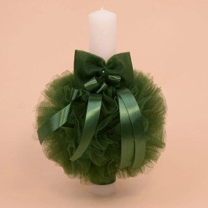 Lumanare Botez Tulle Verde