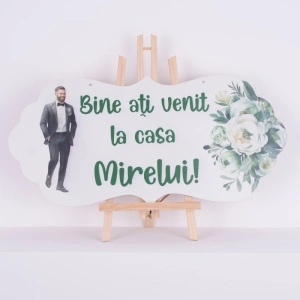 Placuta Mare "Bine ati venit la casa Mirelui" - Verde