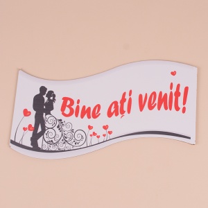 Placuta Mica "Bine ati venit" - Rosu