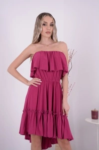 Rochie domnisoare de onoare Bella - Roz Orhidee