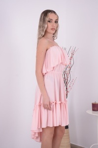 Rochie domnisoare de onoare Bella - Roz Pal - Img 5