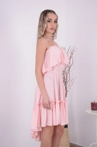 Rochie domnisoare de onoare Bella - Roz Pal - Img 5