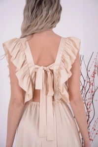 Rochie domnisoare de onoare Katarina - Crem - Img 5