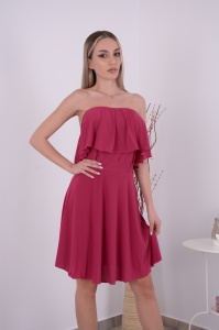Rochie scurta domnisoare de onoare Eliza Magenta