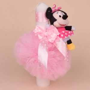 Lumanare Botez Roz "Minnie Mouse" - Img 2