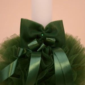 Lumanare Botez Tulle Verde - Img 2