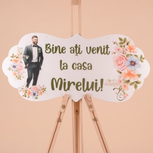 Placuta Mare "Bine ati venit la casa Mirelui" - Verde