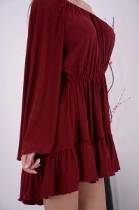 Rochie domnisoare de onoare Amber Bordo - Img 3