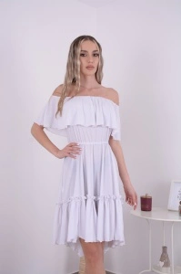Rochie domnisoare de onoare Bella - Alb