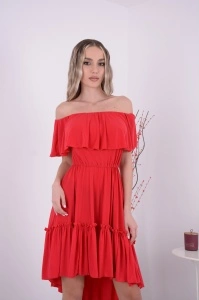 Rochie domnisoare de onoare Bella - Rosu - Img 2