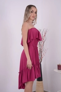 Rochie domnisoare de onoare Bella - Roz Orhidee - Img 2