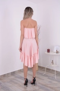 Rochie domnisoare de onoare Bella - Roz Pal - Img 6
