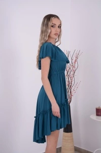 Rochie domnisoare de onoare Bella - Turcoaz Intens - Img 2