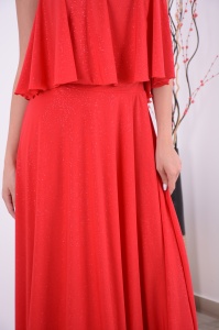 Rochie domnisoare de onoare Eliza Glamour – Rosu - Img 4