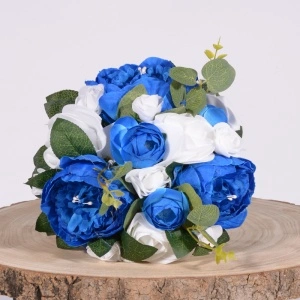 Buchet Bujori - Trandafiri - Albastru - Img 2