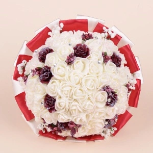 Buchet Trandafiri - Bordo - Sclipici