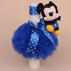 Lumanare Botez Albastra "Mickey Mouse"