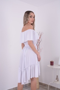 Rochie domnisoare de onoare Bella - Alb - Img 2