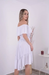Rochie domnisoare de onoare Bella - Alb - Img 2