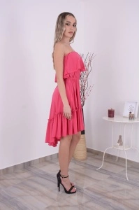 Rochie domnisoare de onoare Bella - Roz - Img 2