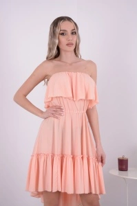 Rochie domnisoare de onoare Bella - Somon
